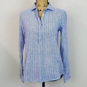 Per Se linen blend top sz S